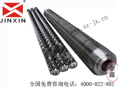 PU料对炮筒螺杆